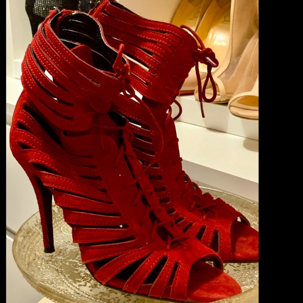 *SOLD* Zara Caged Open Toe Booties